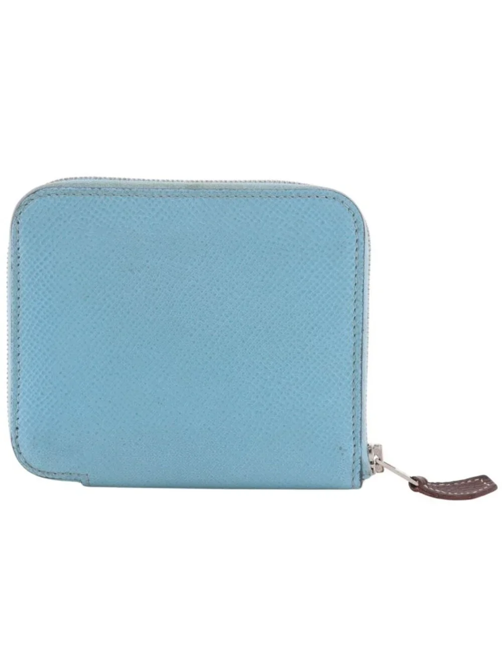 Hermes Compact Silk in Veau Light Blue Coin Case